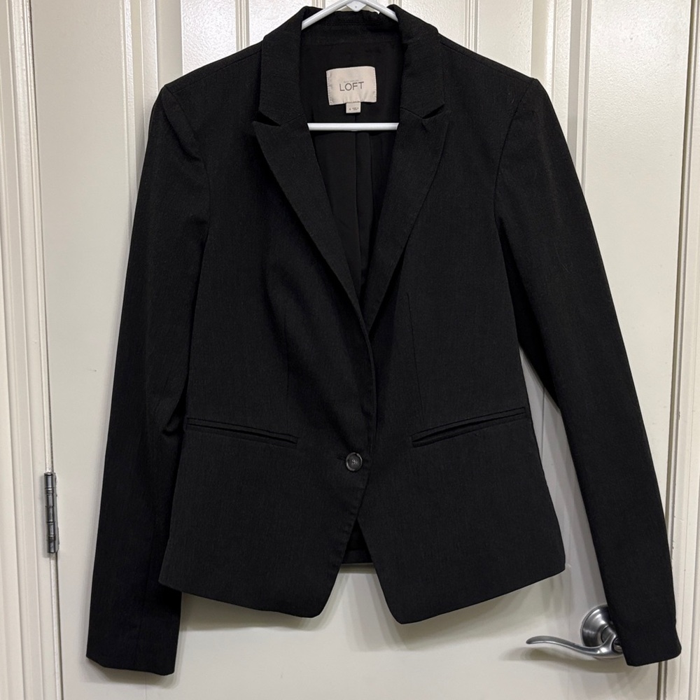 LOFT Women's Dark Gray Blazer